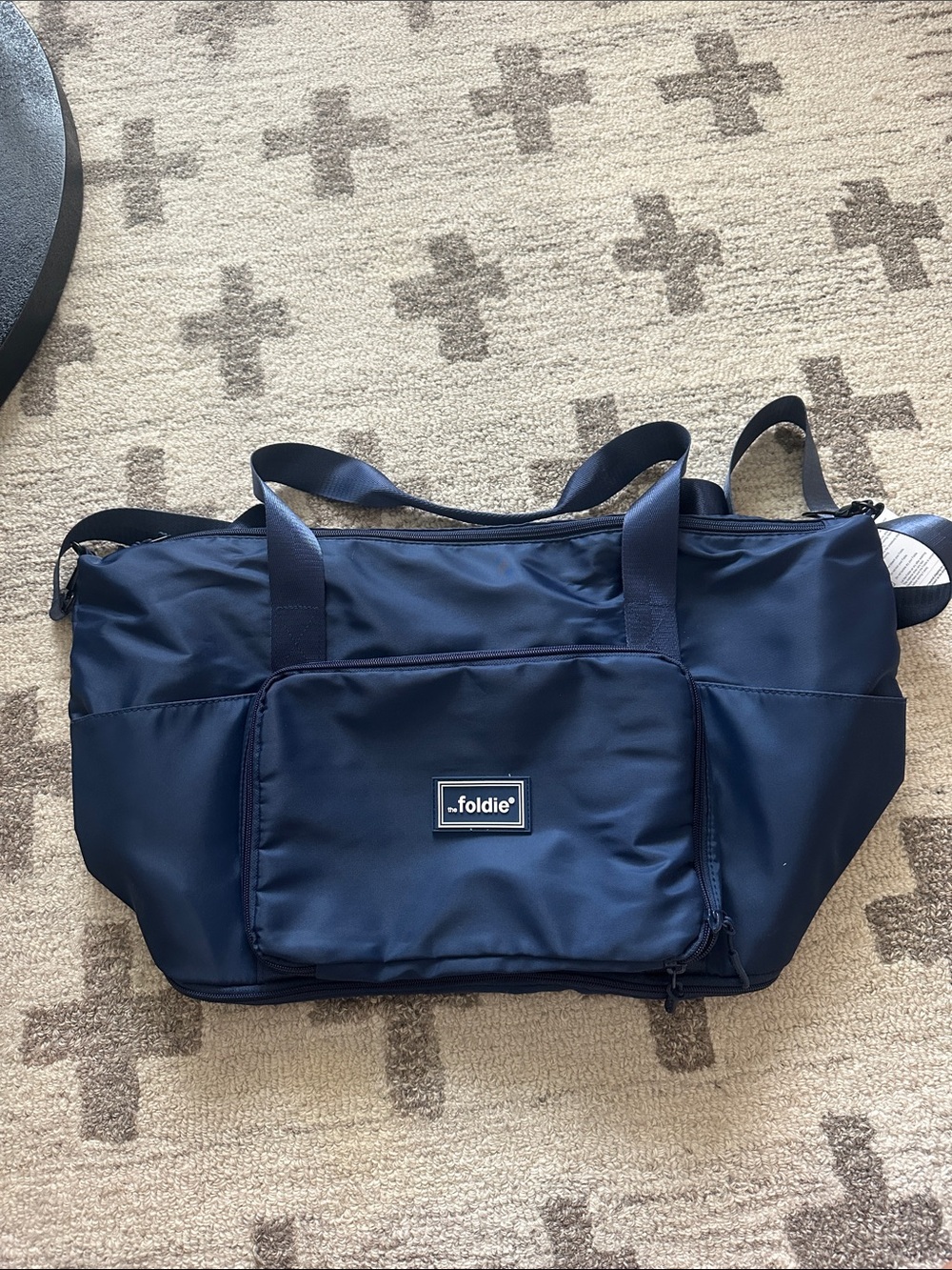 Foldie Navy Duffel Tote - Versatile Men's Travel Bag